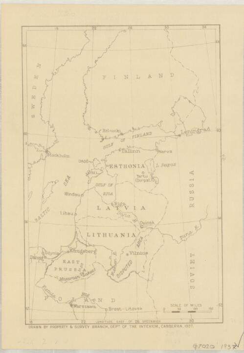 [The Baltic States] / drawn by Property and Survey Branch, Dept. of the Interior