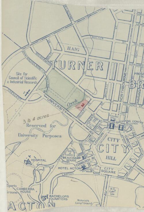 [Section of street map of Canberra civic center] [cartographic material]