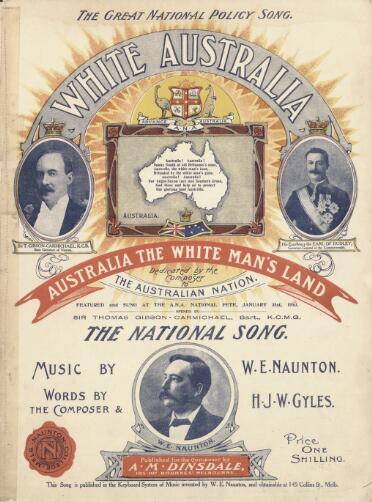 give elevation by White Australia : the great national policy song