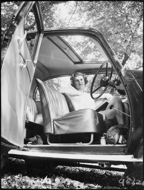 Joey in car, England, 1940 / Michael Terry