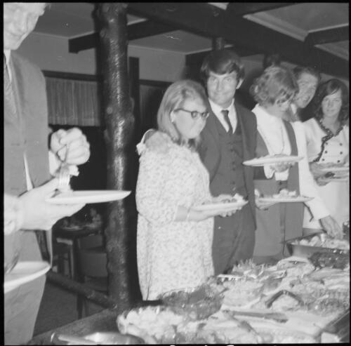 Diners attending a smorgasbord, Queenstown, New Zealand, approximately 1970 Michael Terry