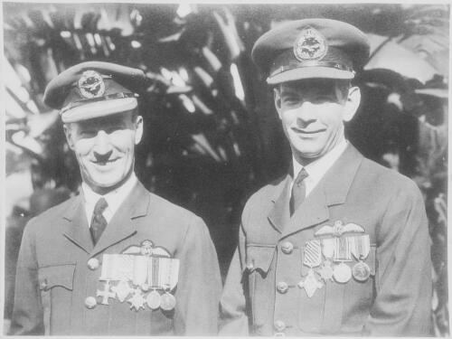 Charles Kingsford Smith and Charles Ulm in their uniforms, approximately 1930 / Michael Terry