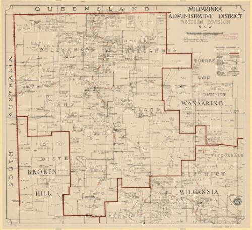 Milparinka administrative district, Western Division, N.S.W. / compiled, drawn and printedat the Department of Lands