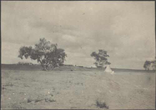 Tents pitched at Innamincka, Cooper Creek, South Australia, April 1914 / Alexander Lorimer Kennedy