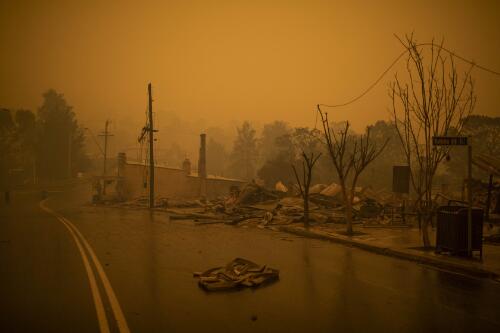 Aftermath of the bushfires in the main street of the town of Cobargo, New South Wales, 31 December 2019, 2 / Sean Davey