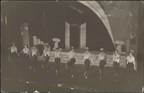 Tivoli dancers on stage during a performance, 1936, 1