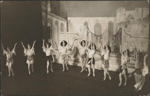 Tivoli dancers on stage during a performance, 1936, 2