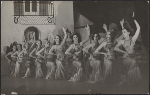 Tivoli dancers on stage during a performance, 1936, 9