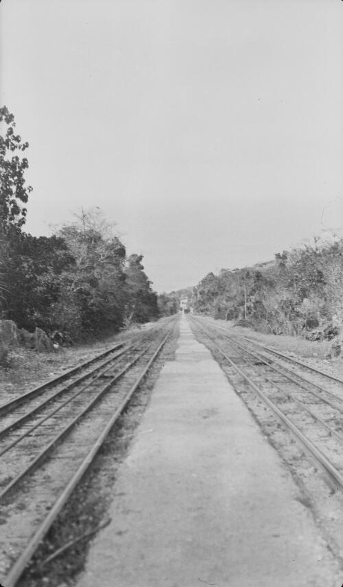 Christmas Island Phosphate Company railway tracks, Christmas Island, approximately 1920