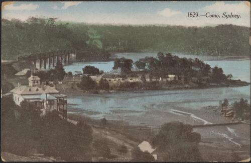 Como Railway Bridge and Como Hotel, Como, Sydney, approximately 1890