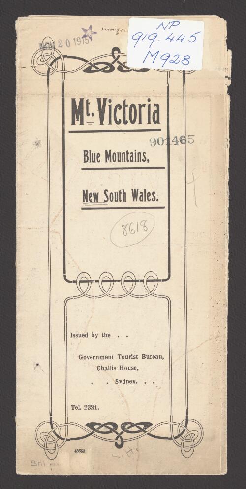 Mt. Victoria, Blue Mountains, New South Wales / issued by the Government Tourist Bureau ... Sydney