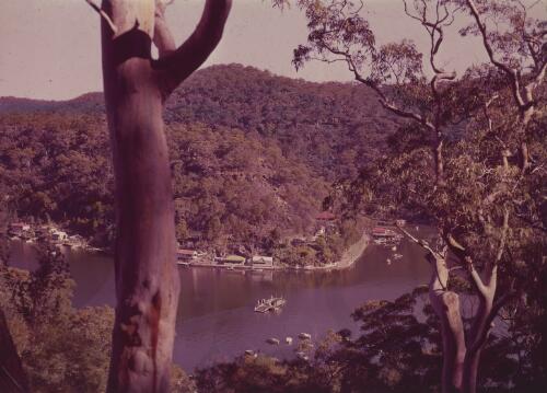 View looking down on to Berowra Waters, Sydney, New South Wales, approximately 1955 / Frank Hurley