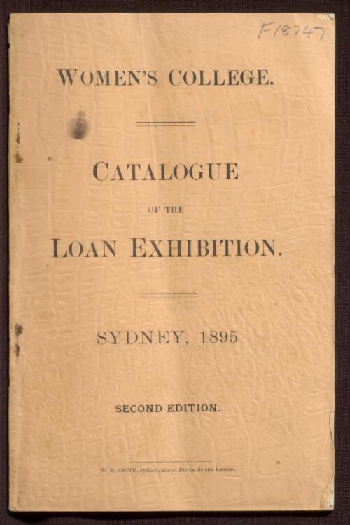 Catalogue of the loan exhibition, Sydney, 1895