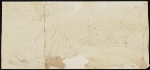 Gold diggers tents pitched at Buninyong flat, Ballarat, Victoria, approximately 1853 / Henry Winkles
