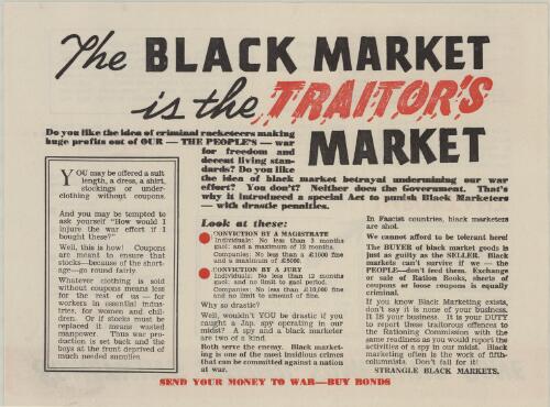The black market is the traitor's market