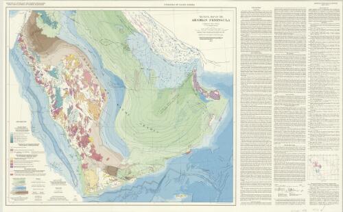 Tectonic map of the Arabian Peninsula / compiled by Glen F. Brown, U.S. Geological Survey