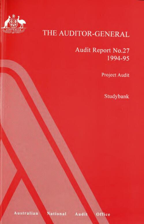 Project audit, Studybank / Rod Nicholas, Stephan Delaney