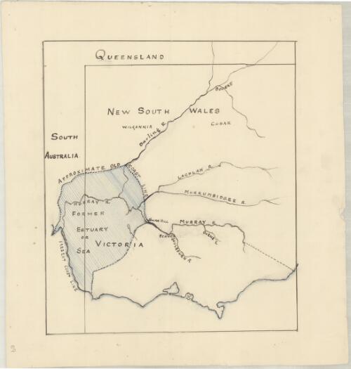 [Map of South-eastern Australia showing former estuary or sea] [cartographic material]