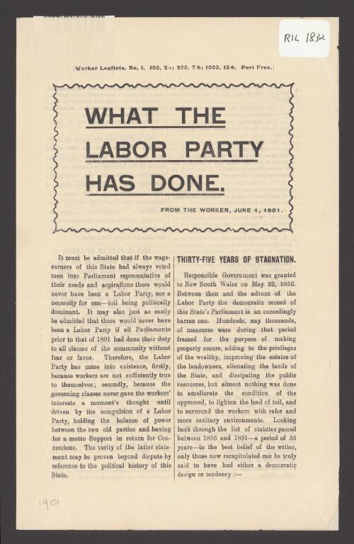 What the Labor Party has done