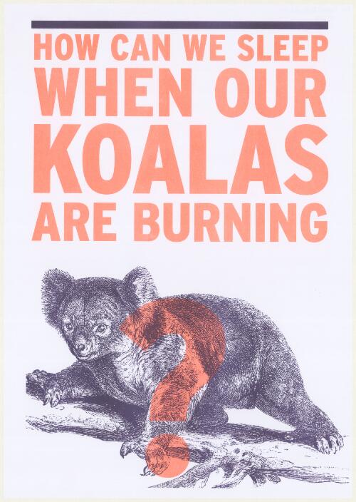 How can we sleep when our koalas are burning / [Bettina Kaiser]