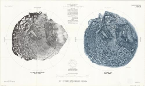 The southern hemispheres of the Uranian satellites [cartographic material] / Department of the Interior, U.S. Geological Survey ; prepared for the Voyager Imaging Science Team in cooperation with the Jet Propulsion Laboratory, California Institute of Technology and the National Aeronautics and Space Administration