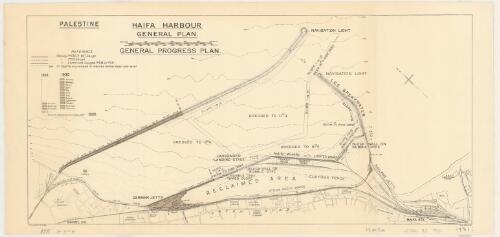 Palestine Haifa Harbour general plan [cartographic material] : general progress plan