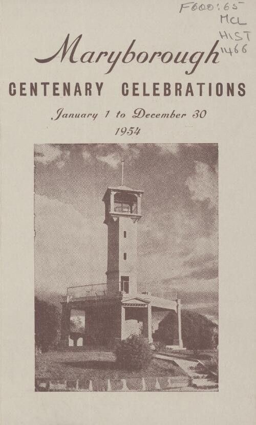 Maryborough centenary celebrations, January 1 to December 30, 1954