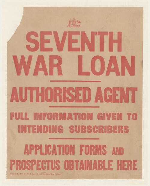 Seventh war loan : authorised agent