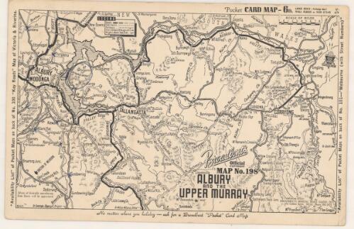 Broadbent's official copyright map. No. 198. Albury and the Upper Murray / Broadbents Official Road Guides Company