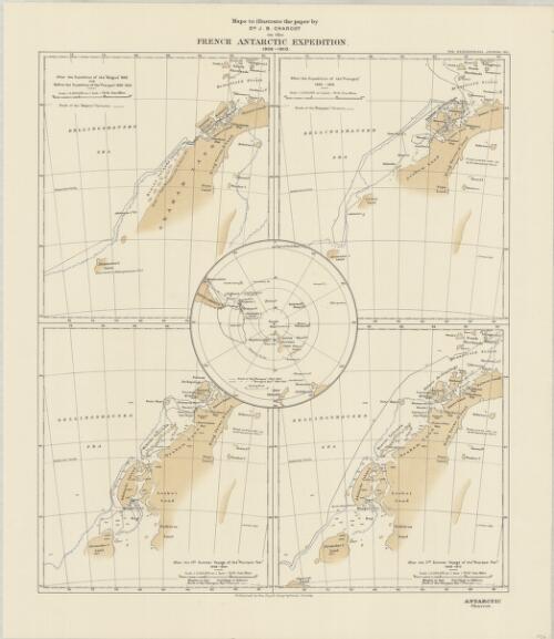 Maps to illustrate the paper by J.B. Charcot on the French Antarctic Expedition, 1908-1910 [cartographic material]