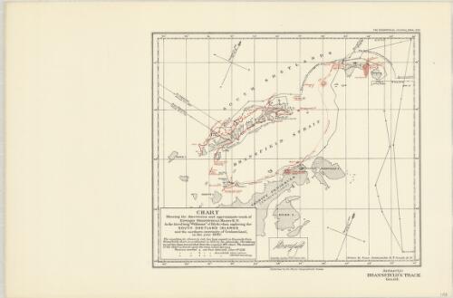 Chart showing the discoveries and approximate track of Edward Bransfield, Master R.N. in the hired brig 'Williams' of Blyth, when exploring the South Shetland Islands and the northern extremity of Graham Land in the year 1820 [cartographic material] / drawn by R.T. Gould