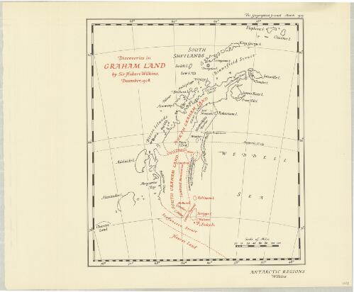 Discoveries in Graham Land by Sir Hubert Wilkins, December 1928 [cartographic material]