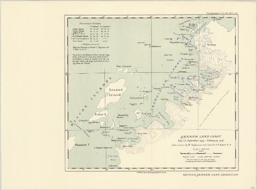 Graham Land coast [cartographic material] : B.G.L.E., September 1935 - February 1936 : from surveys by A. Stephenson and R.E.D. Ryder