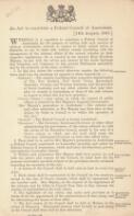An Act to Constitute a Federal Council of Australasia, 14th August 1885
