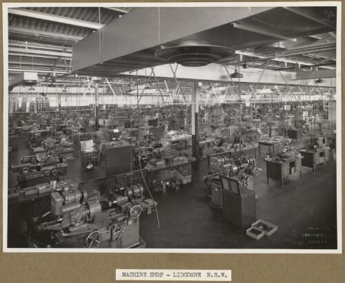 Machine shop, Lidcombe, New South Wales, approximately 1942