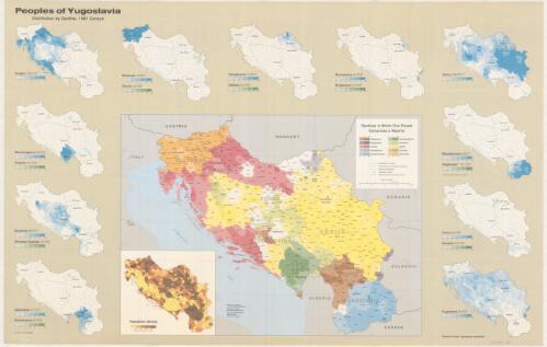 Peoples of Yugoslavia, distribution by opstina, 1981 census