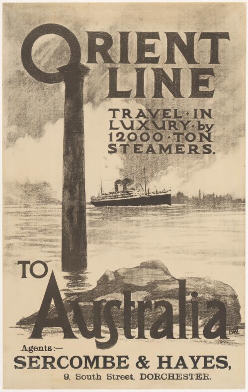 Orient Line [picture] : travel in luxury by 12000 ton steamers to Australia / F.W.R