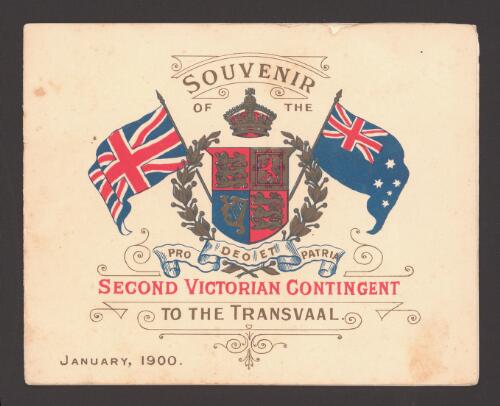 Souvenir of the second Victorian contingent to the Transvaal, January, 1900