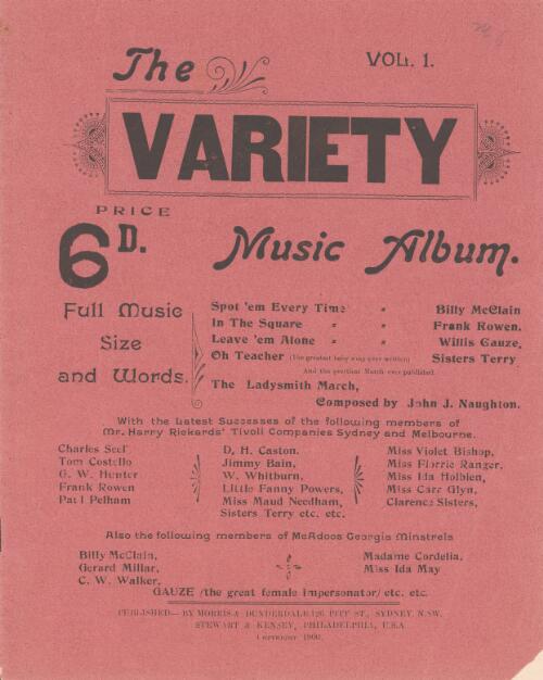 The variety vd. 1, Music album [music]
