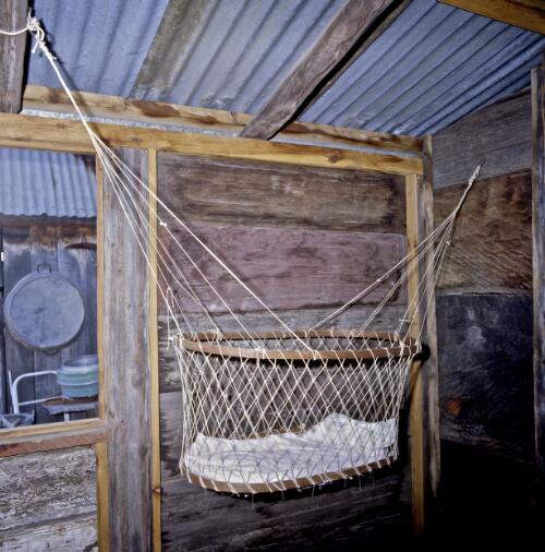 Baby's cradle, Miles Historical Village Museum, Miles, Queensland, approximately 1968 / Robin Smith