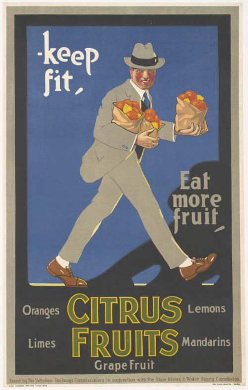 Keep fit, eat more fruit : citrus fruits / issued by the Victorian Railways Commissioners in conjunction with the State Rivers & Water Supply Commission