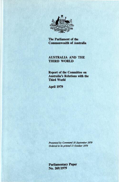 Australia and the third world : report of the Committee on Australia's Relations with the Third World