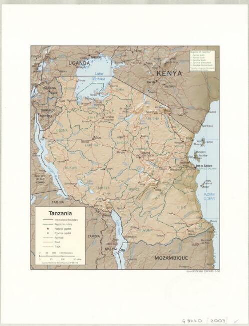 Tanzania [cartographic material]
