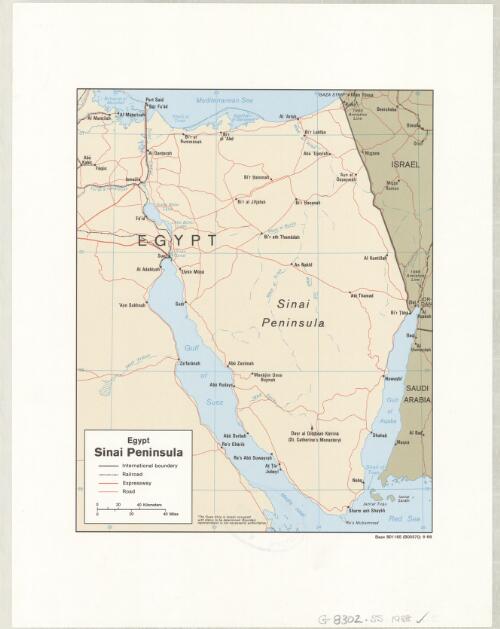 Egypt, Sinai Peninsula. [cartographic material]