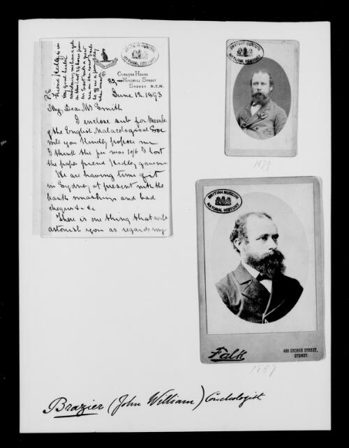 Autograph letters and collections of the British Museum Natural History Library (as filmed by the AJCP), 1804-1946 : [M2709-M2713]