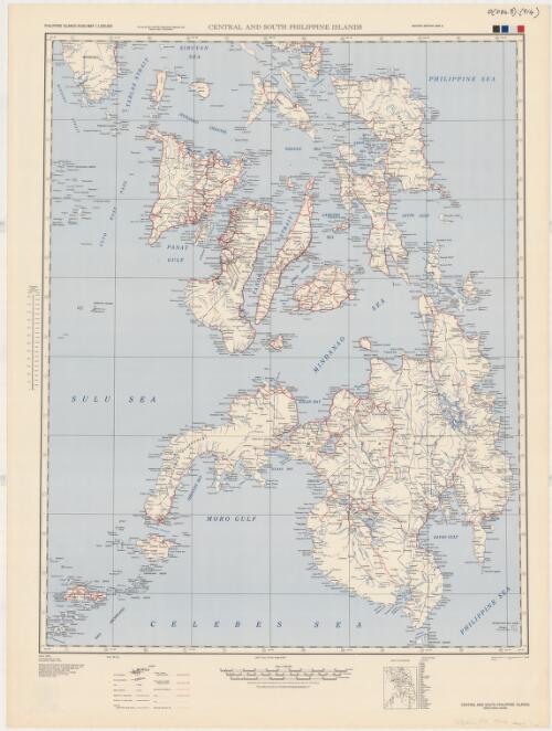 Philippine Islands road map 1:1,000,000 [cartographic material], Central and South Philippines Islands / prepared ... by The Army Map Service