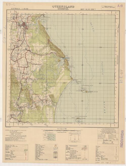 Innisfail, Queensland [cartographic material] / compilation and detail, surveyed by 5 Aust. Fld. Svy. Coy. A.I.F. Detail from air photos Sept. 43 ; reproduction, 2/1 Aust. Army Topo. Svy. Coy. Oct. 43