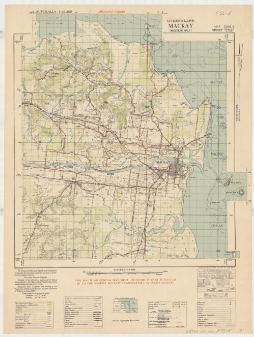 Mackay (western half), Queensland / reproduced by 2/1 Aust. Fld. Svy. Coy. R.A.E. Jun. '42