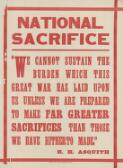 National sacrifice : we cannot sustain the burden