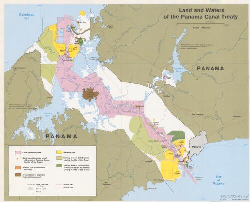 Land and waters of the Panama Canal Treaty [cartographic material]